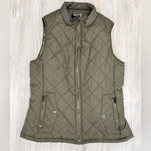 Women's Olive Quilted Vest